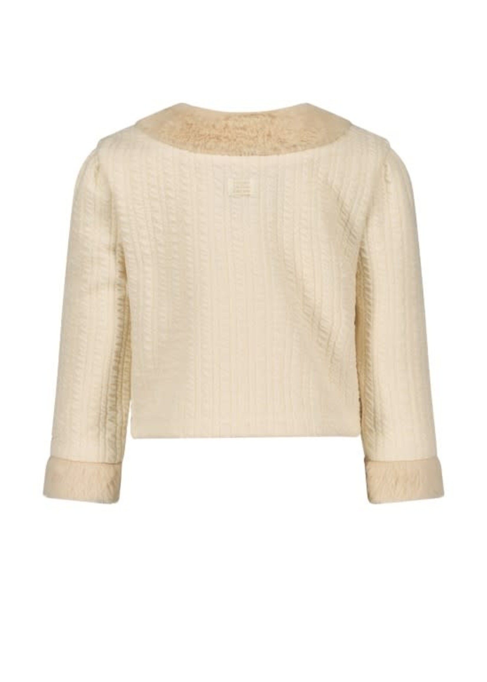 Le Chic Le Chic AMBLEY cable knit & fur jacket C408-7124 Dreamy Creamy