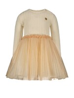 Le Chic Le Chic SAMBA cable knit & tule dress C408-7824 Dreamy Creamy