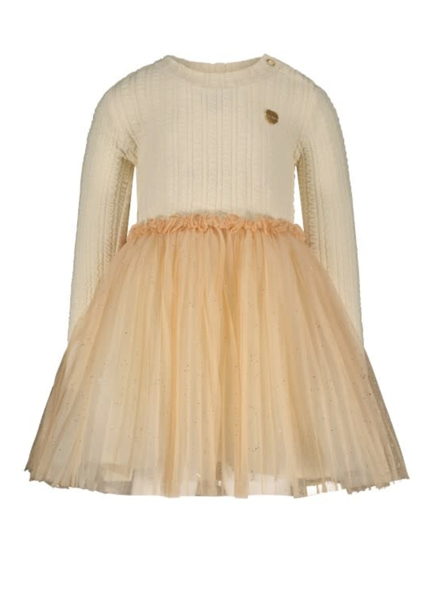 Le Chic Le Chic SAMBA cable knit & tule dress C408-7824 Dreamy Creamy