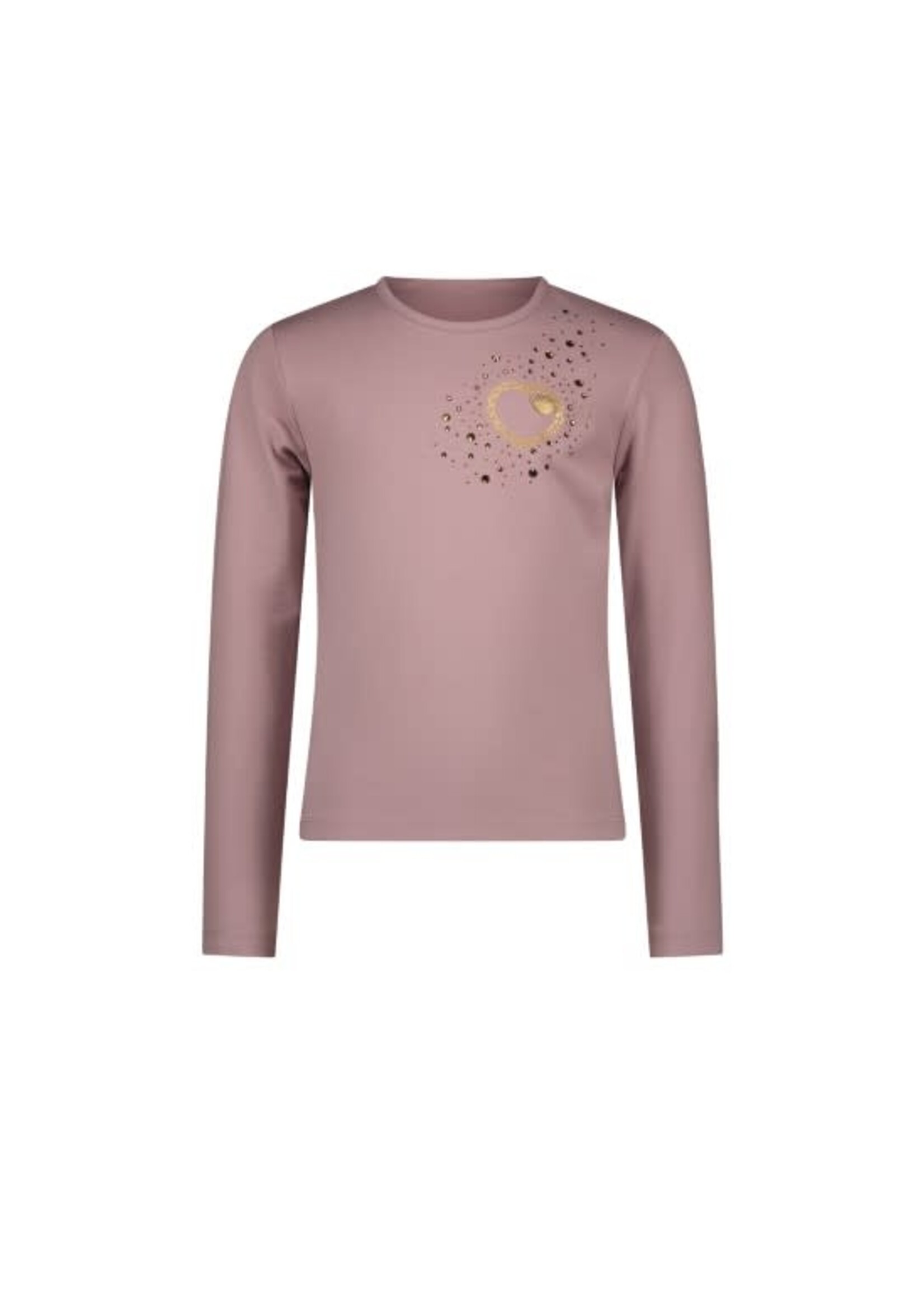 Le Chic Le Chic NORMA rhinestone heart T-shirt C408-5422 Sweet Plums