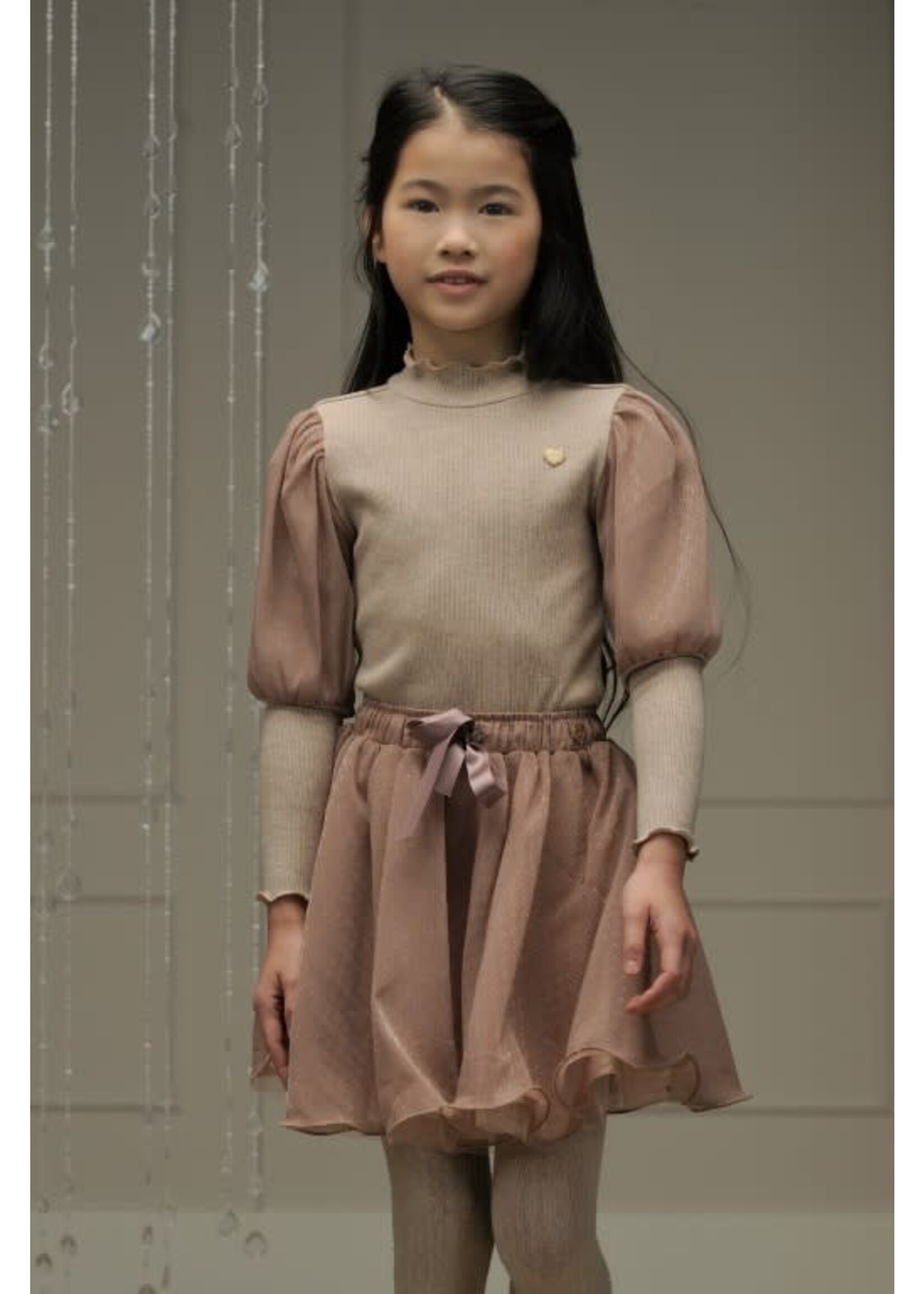 Le Chic Le Chic NOXNU soft knit & voile top C408-5433 Cute Cortado