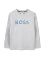 Boss Boss T-SHIRT LANGE MOUWEN J51211 SPIKKELGRIJS