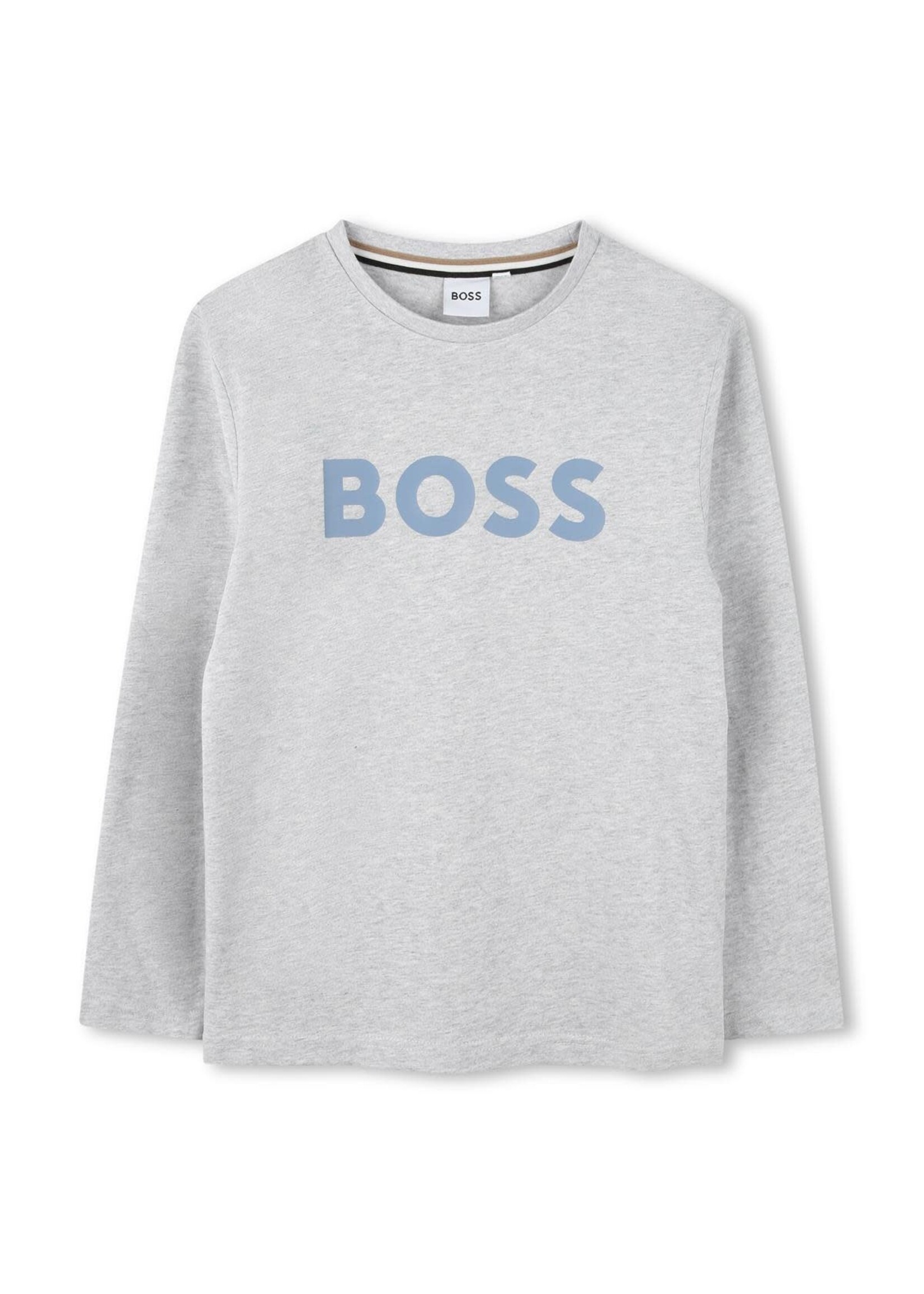 Boss Boss T-SHIRT LANGE MOUWEN J51211 SPIKKELGRIJS