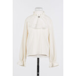 Twinset Twinset CAMICIA IN POPELINE CON JABOT IN ORGANZA OFF WHITE - 242GJ2132