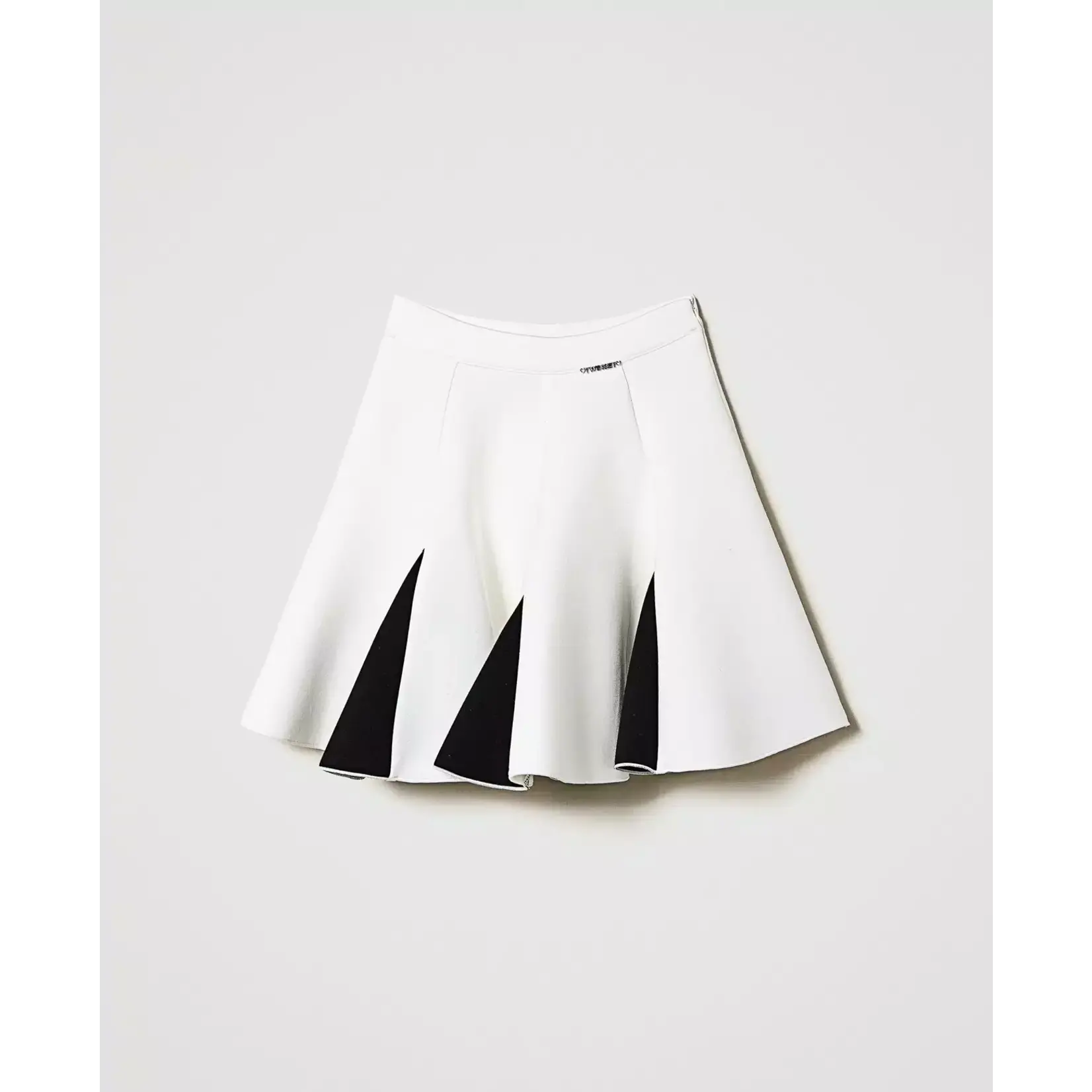 Twinset Twinset GONNA CORTA IN SCUBA BLOCK COLOR BIC.OFF WHITE/NERO - 242GJ2012