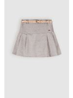 Nobell Nobell Nimmy check pleated skirt+belt Q408-3705 Pearled Ivory