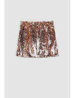 Nobell Nobell Nadin sequence party mini skirt Q409-3725 Rosy Sand