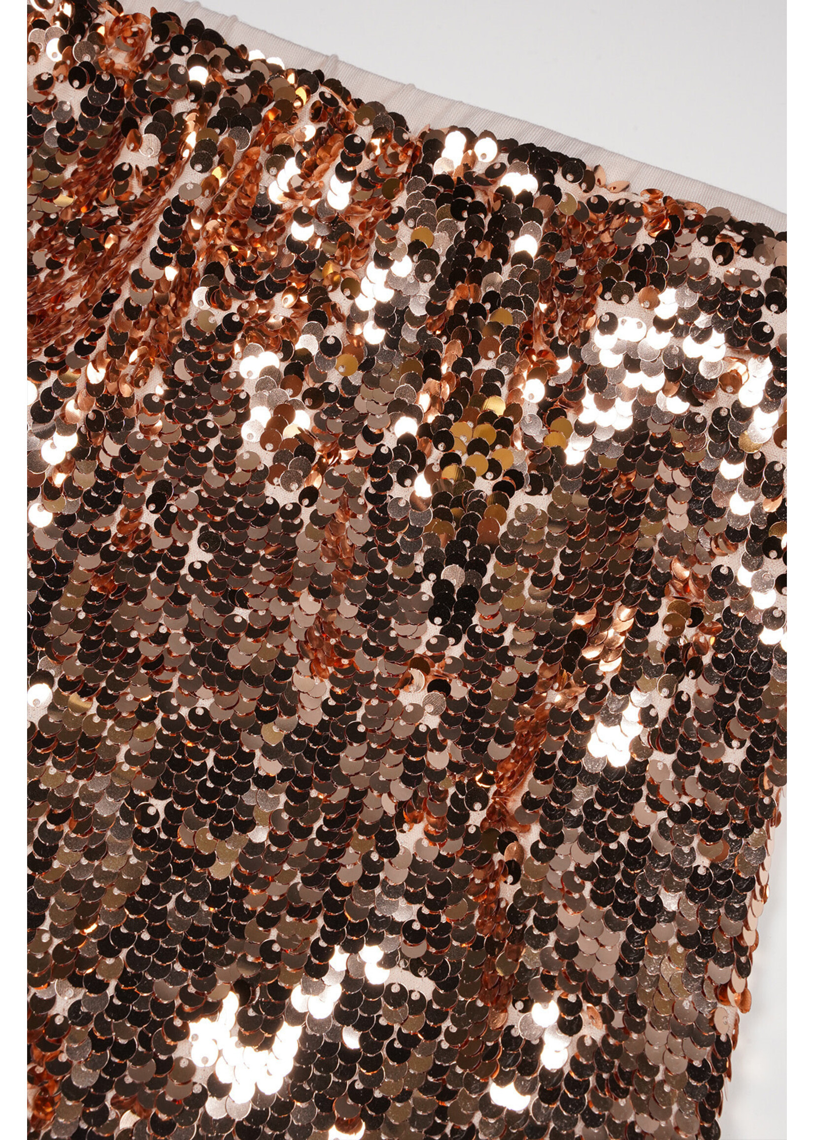 Nobell Nobell Nadin sequence party mini skirt Q409-3725 Rosy Sand