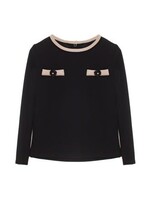 Patachou Patachou SWEATER - KIDS GIRL IVORY -  INVERNO 2024 BLACK