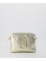 Leer Tasje goud  met goud detail