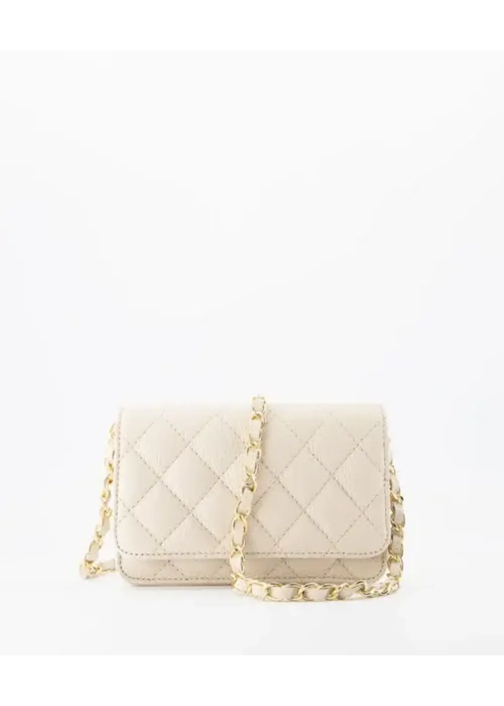 Teatro Tas Leer beige gestikt goud hengsel