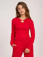 Nik&Nik Nik&Nik Presley LS Rib Top red G 8-032 2405