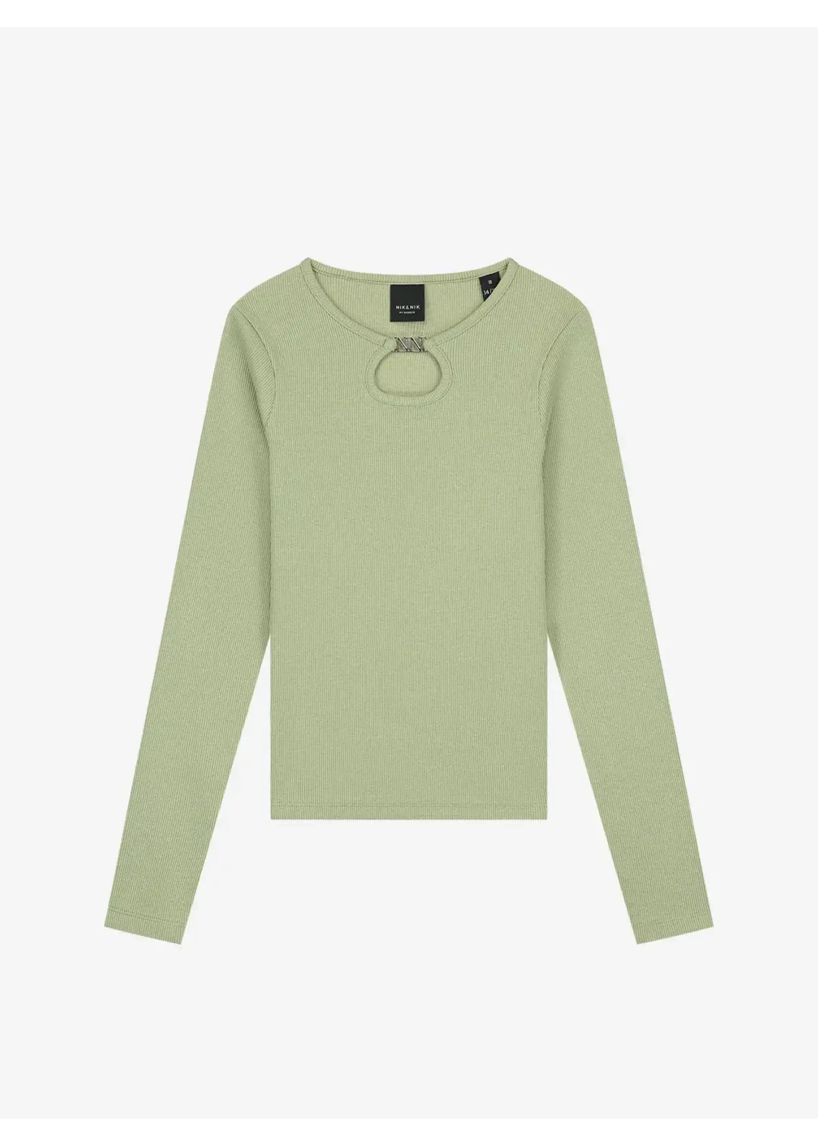 Nik&Nik Nik&Nik Presley LS Rib Top green G 8-032 2405