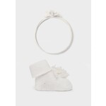 Mayoral Newborn Girl Headband and Socks Set