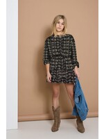 Nobell Nobell Mayal bohoprinted dress Q409-3823 Jet Black