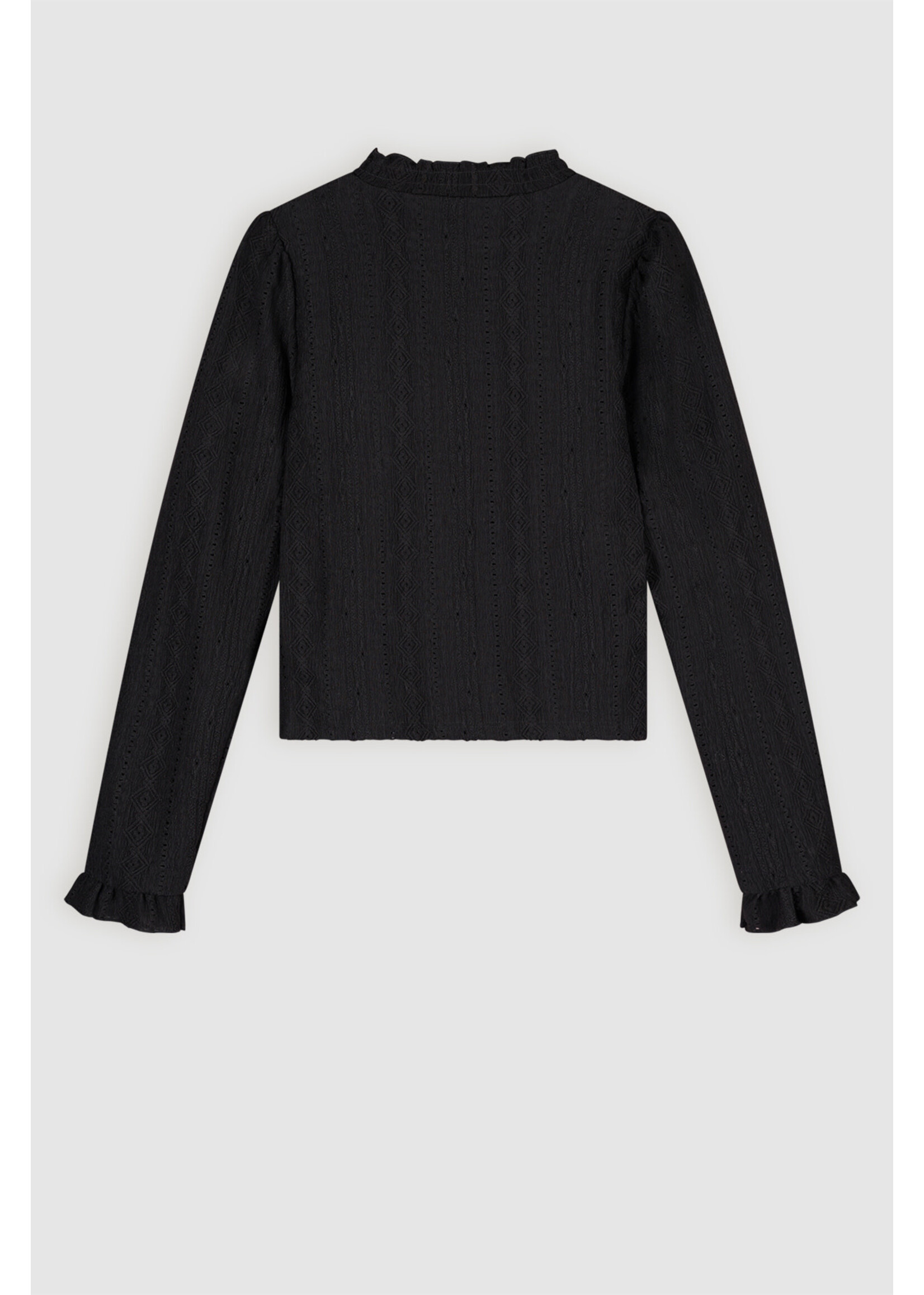 Nobell Nobell Kacey lace jersey top Q409-3423 Jet Black