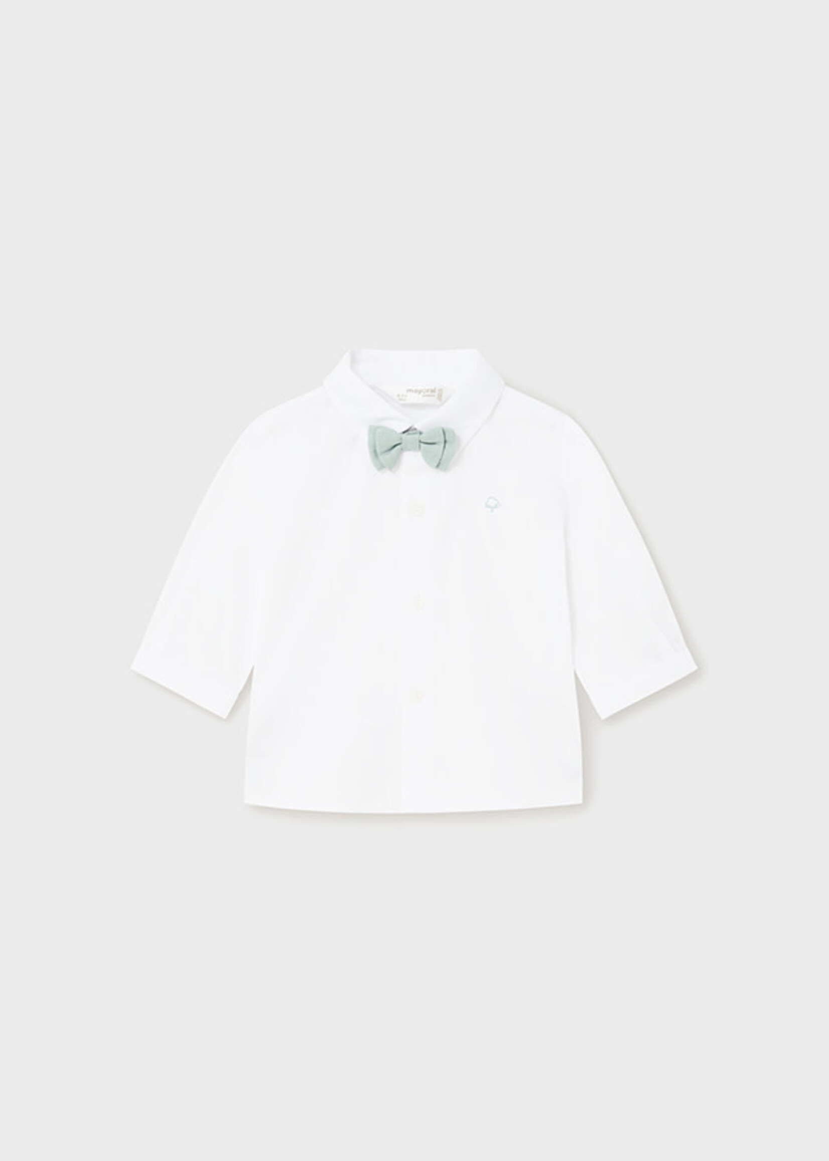 Mayoral Mayoral L/s shirt and bowtie White - 24 01196