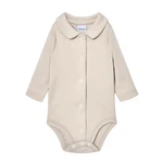 Babidu BabiduV-NECK FRONT OPENING BODYSUIT  beige