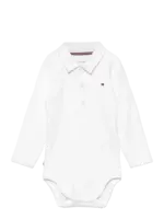 Tommy Hilfiger Tommy Hilfiger BABY RIB COLLAR BODY, YBR KN0KN01575YBR White