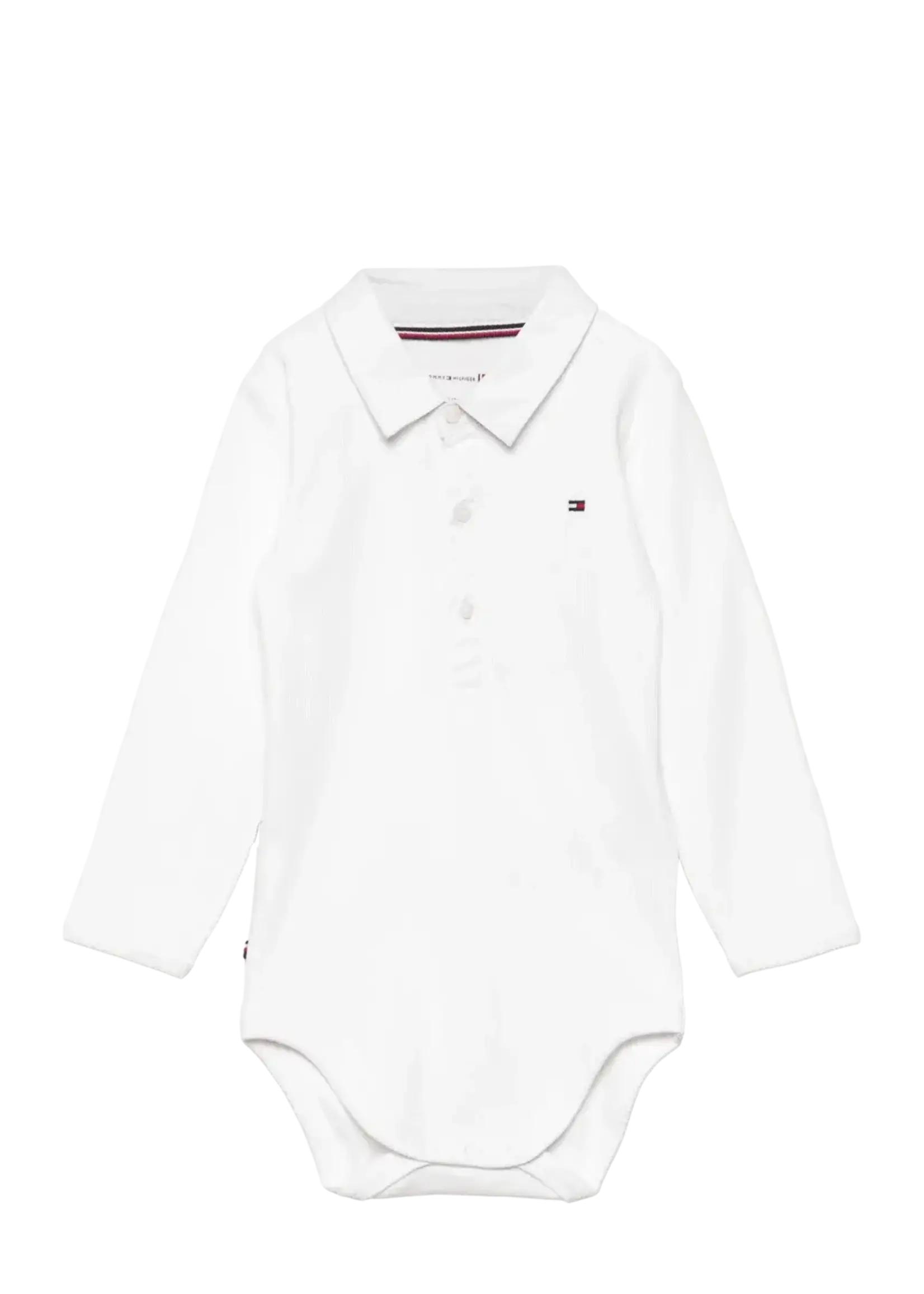 Tommy Hilfiger Tommy Hilfiger BABY RIB COLLAR BODY, YBR KN0KN01575YBR White