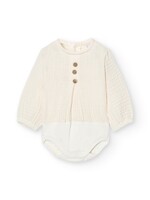 Babidu Babidu  romper off white met knoopjes