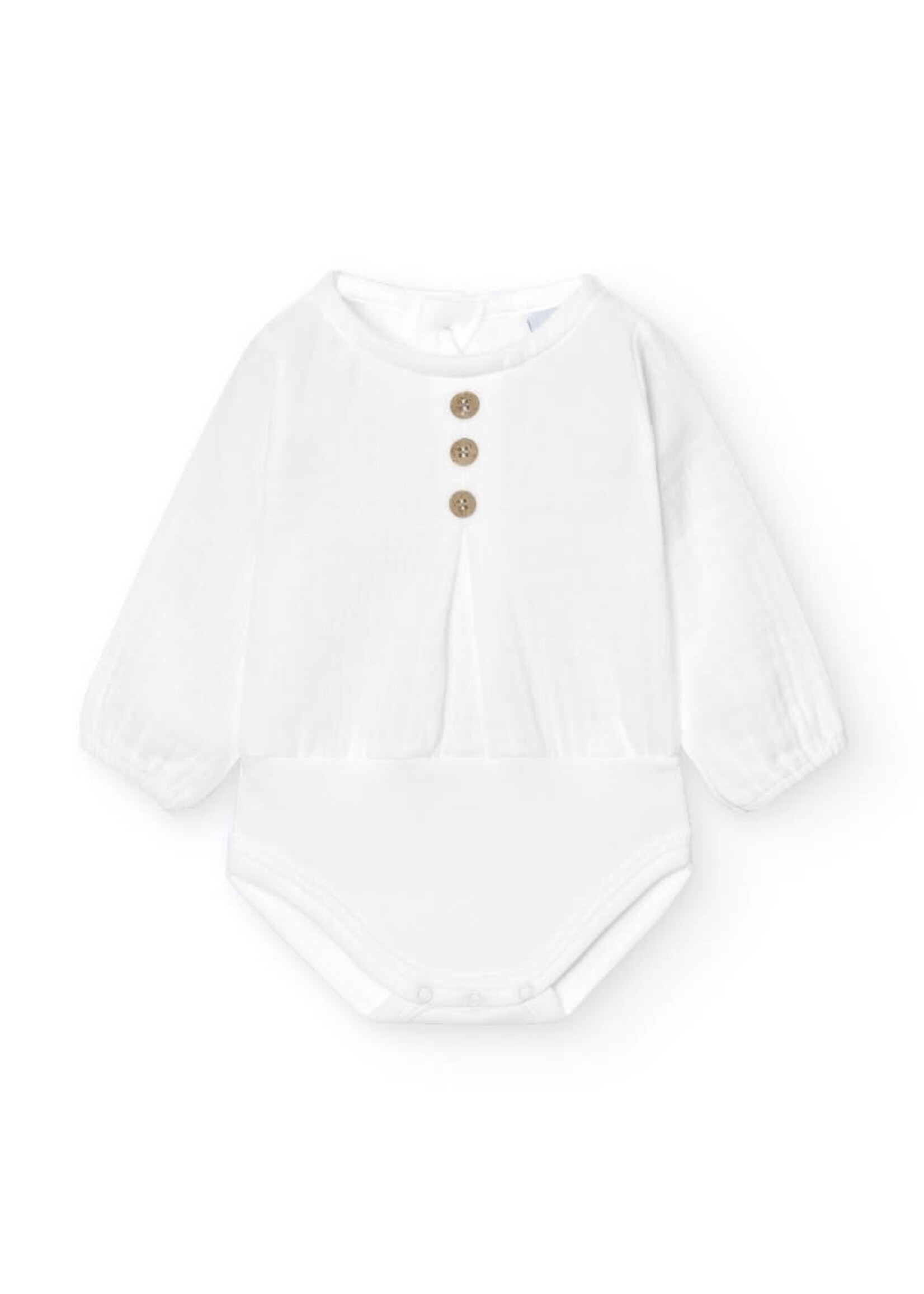 Babidu Babidu  romper wit met knoopjes