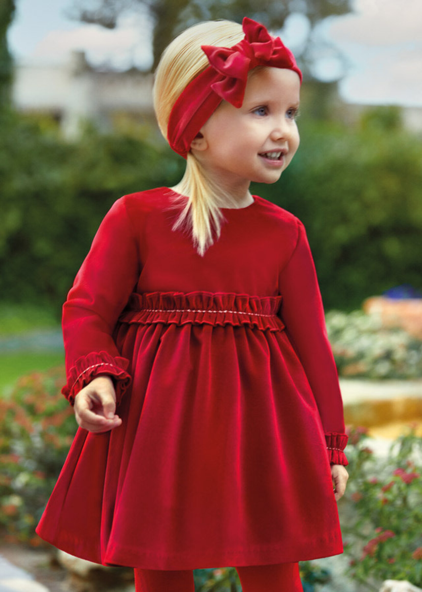 Abel & Lula Abel & Lula Velvet dress Red - 22 05511