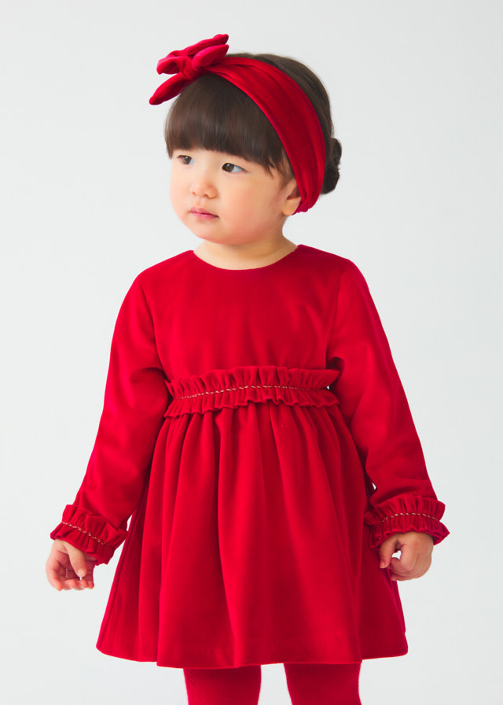 Abel & Lula Abel & Lula Velvet dress Red - 22 05511
