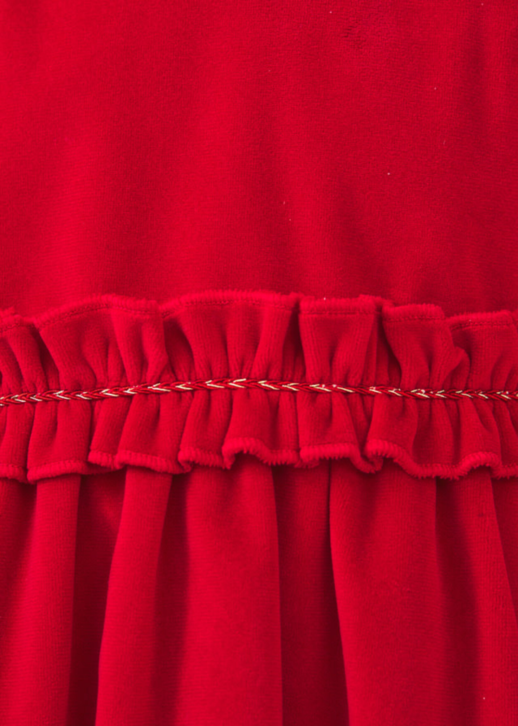 Abel & Lula Abel & Lula Velvet dress Red - 22 05511