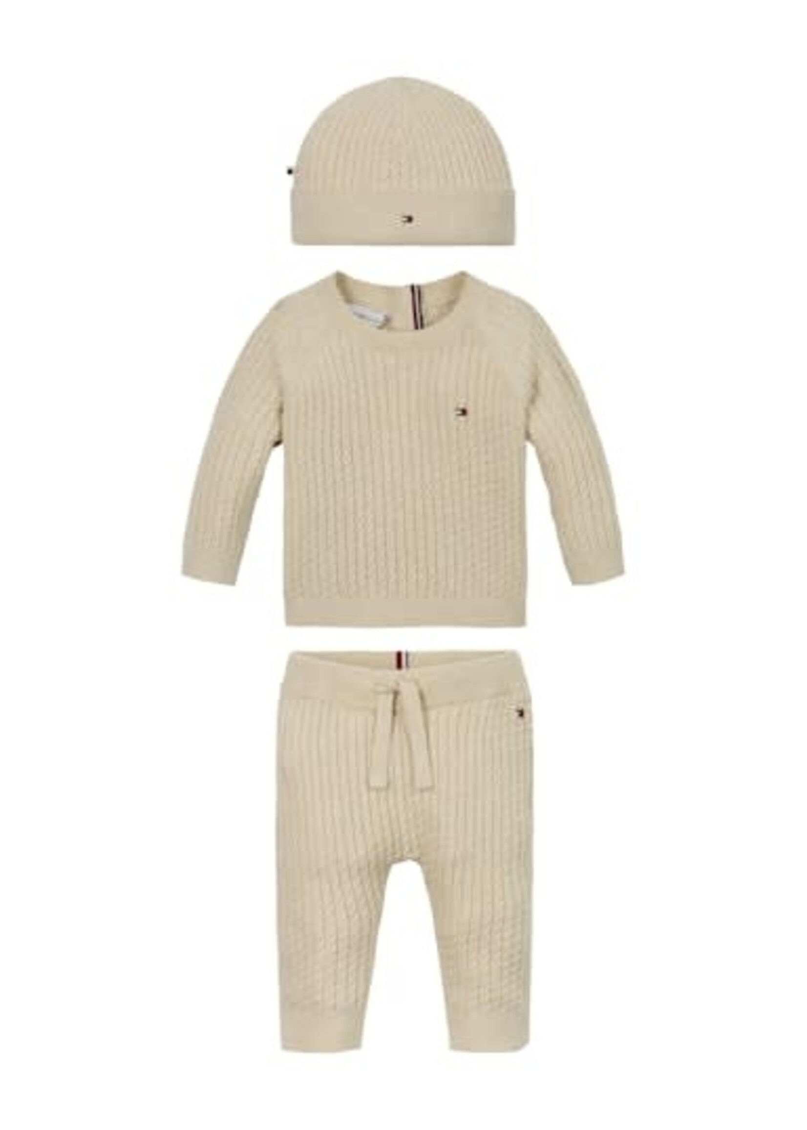 Tommy Hilfiger Tommy Hilfiger CABLE KNITTED SET GI, GLK KN0KN01983GLK Classic Beige Melange