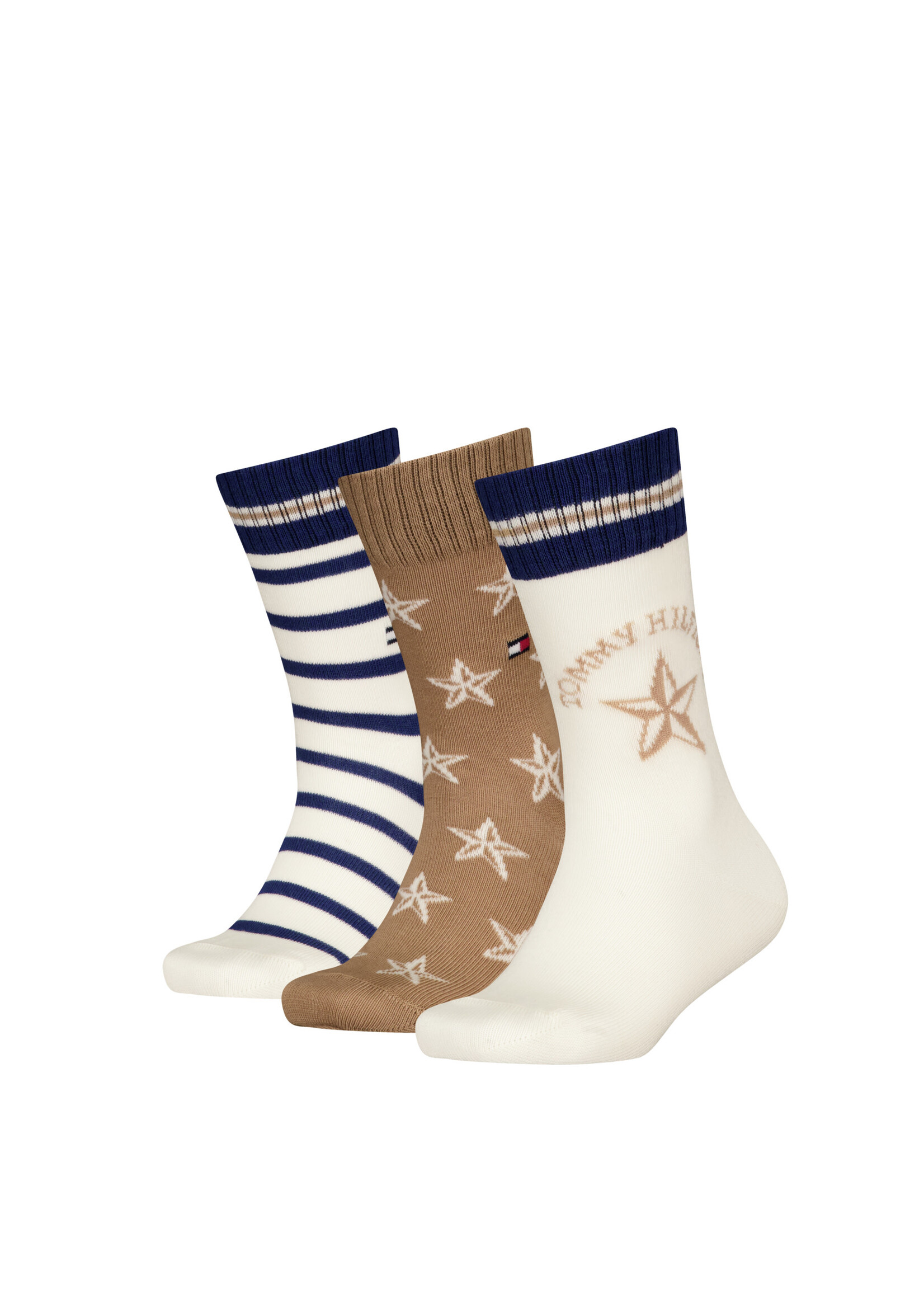 Tommy Hilfiger Tommy Hilfiger Sokken beige/blauw 3 paar