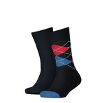 Tommy Hilfiger Tommy Hilfiger Sokken wieber donkerblauw rood 2 paar