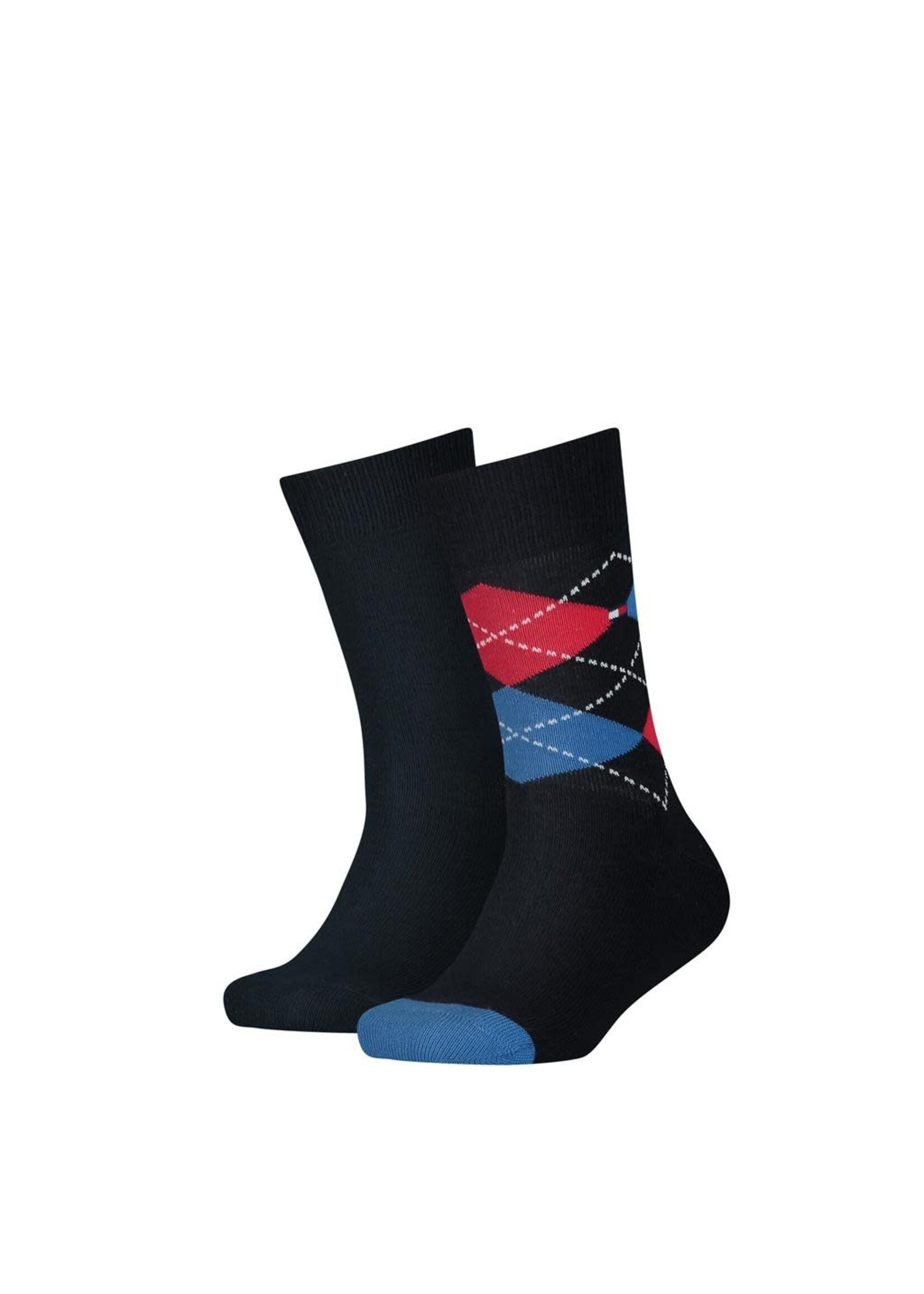 Tommy Hilfiger Tommy Hilfiger Sokken wieber donkerblauw rood 2 paar
