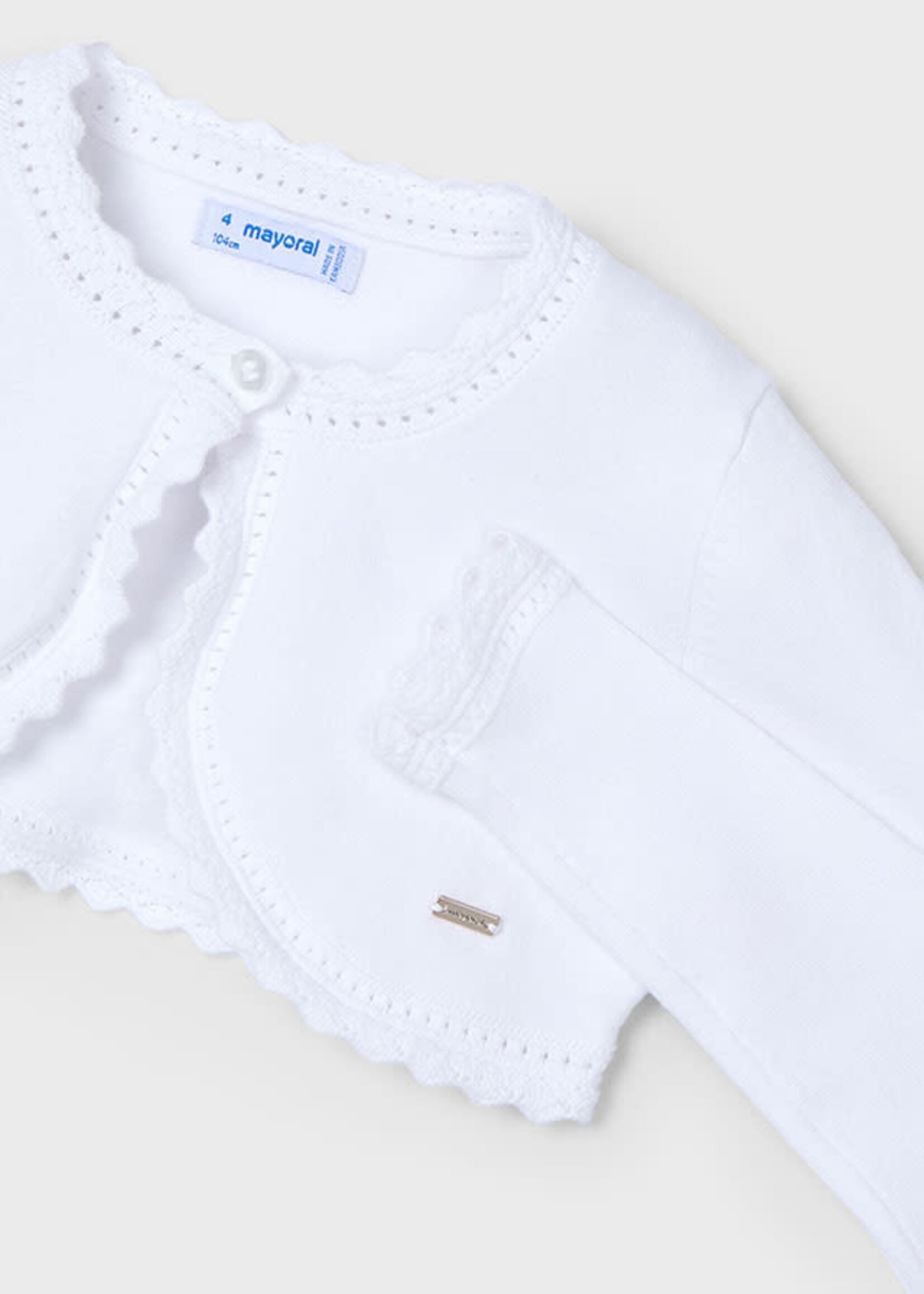 Mayoral Mayoral Basic knit bolero White - 25 00320