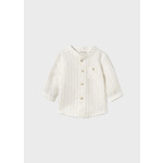 Mayoral Mayoral L/s mao collar shirt Wht/Linen - 25 01103