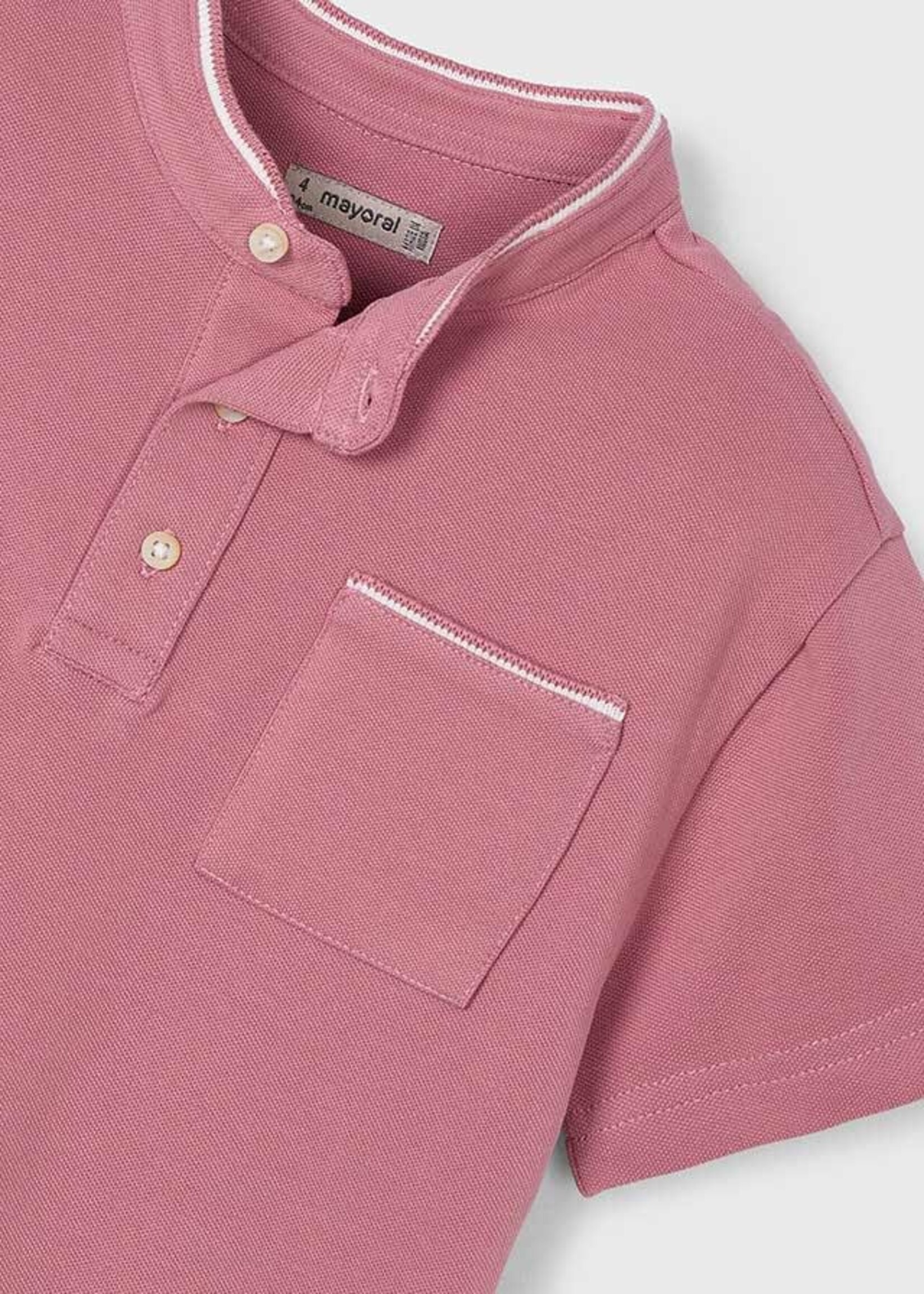 Mayoral Mayoral Polo s/s mao neck Guava - 25 03102