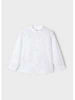 Mayoral Mayoral L/s mao collar linen shirt White - 25 03119