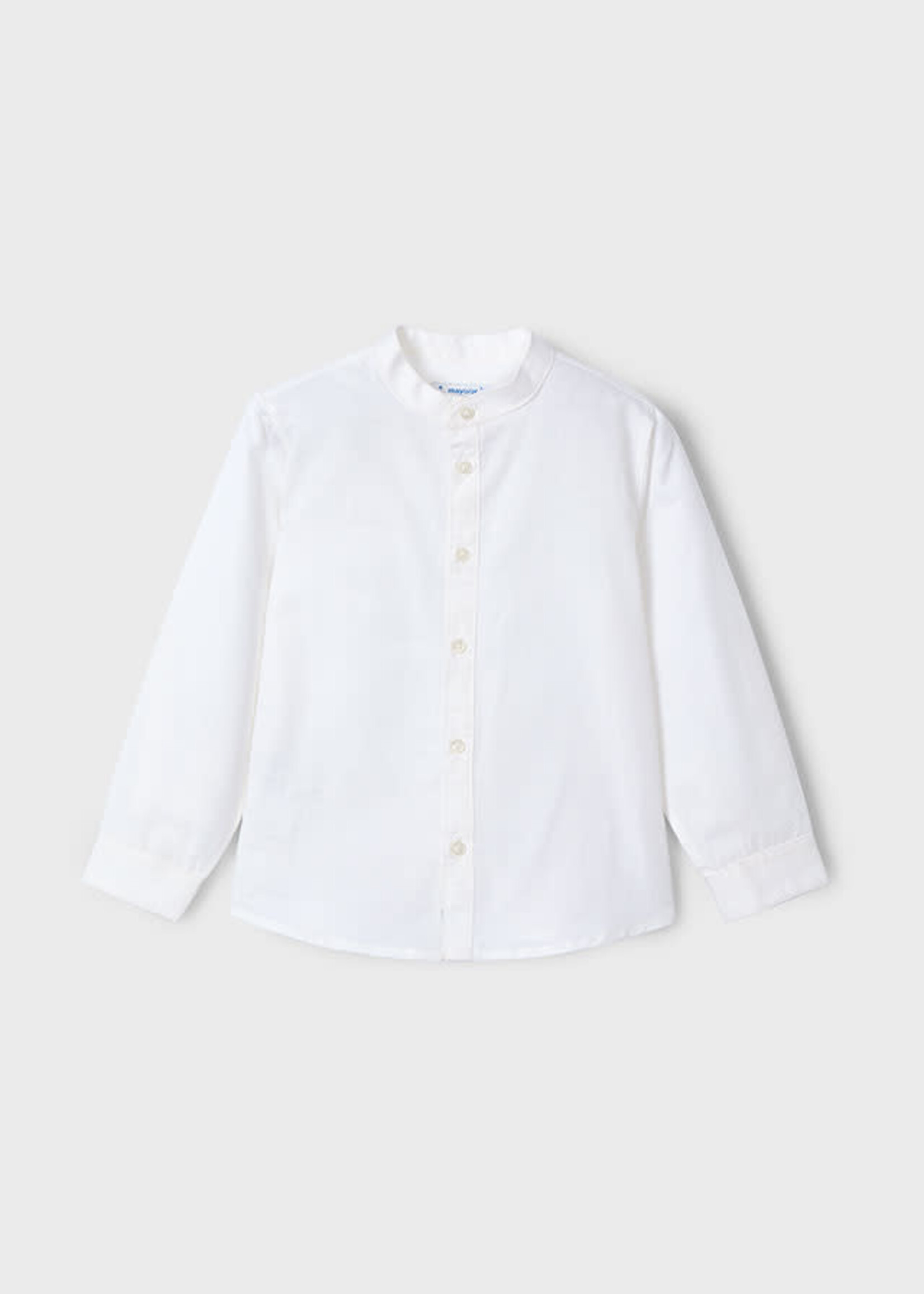 Mayoral Mayoral L/s mao collar linen shirt White - 25 03119