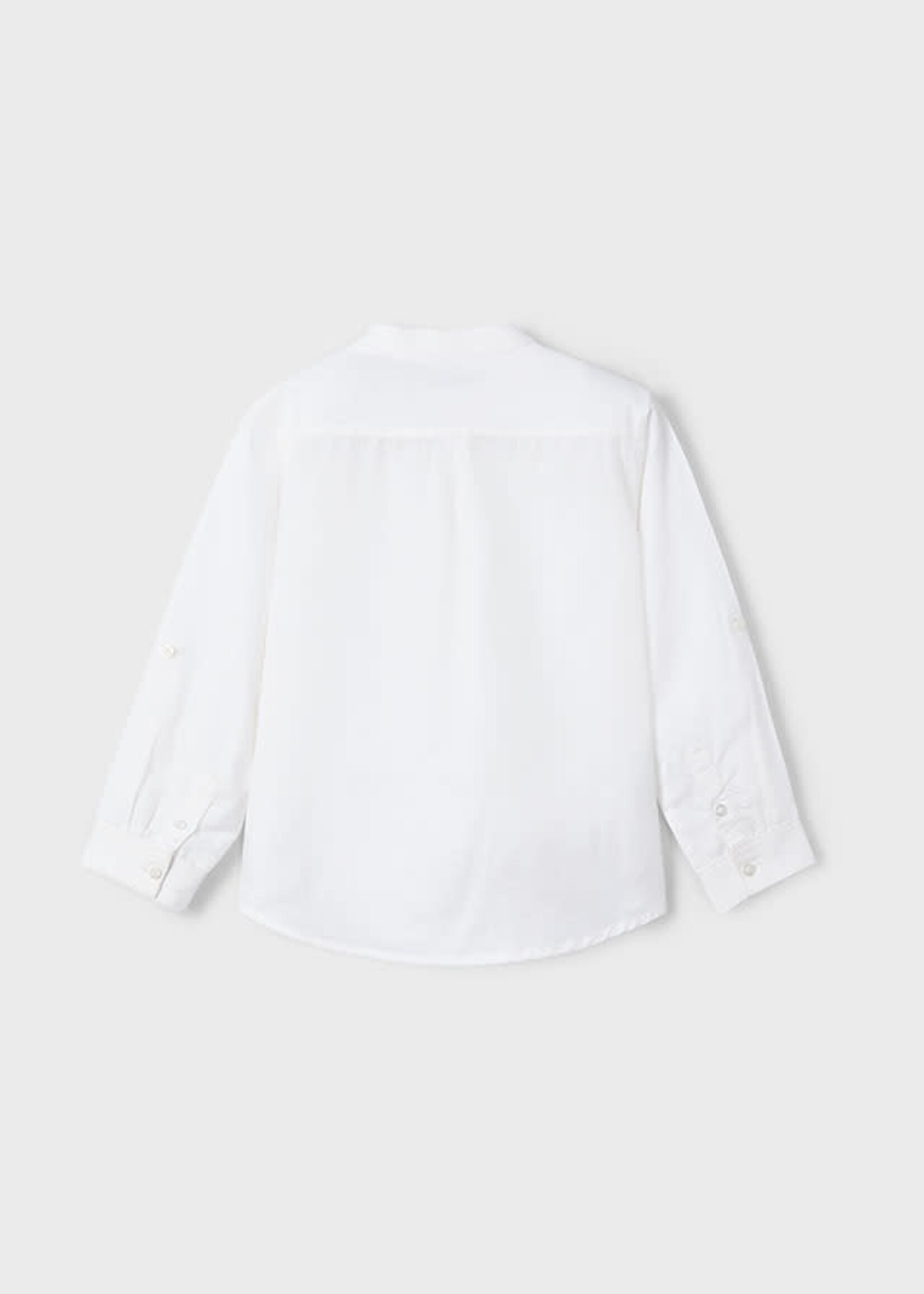 Mayoral Mayoral L/s mao collar linen shirt White - 25 03119