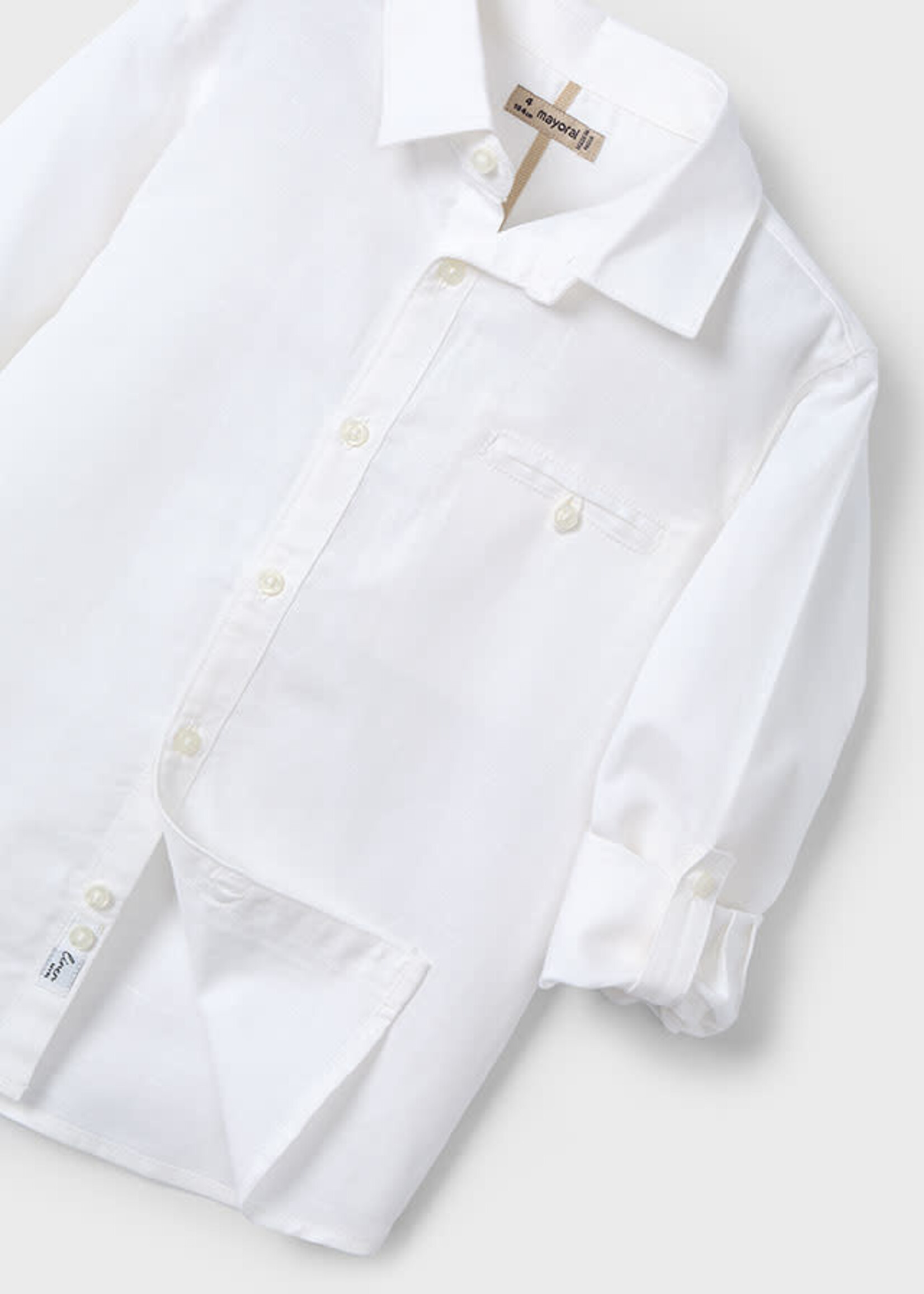 Mayoral Mayoral Linen l/s shirt White - 25 03121
