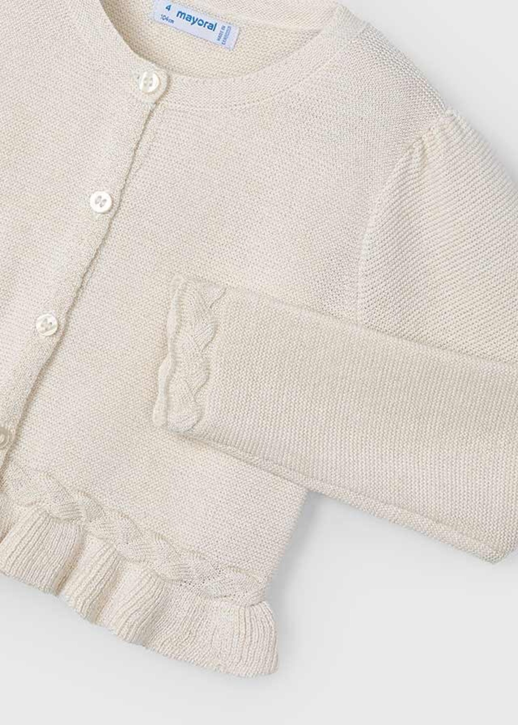 Mayoral Mayoral Braid knit cardigan Champagne - 25 03374