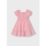 Mayoral Mayoral Dress with smock Salmon - 25 03925