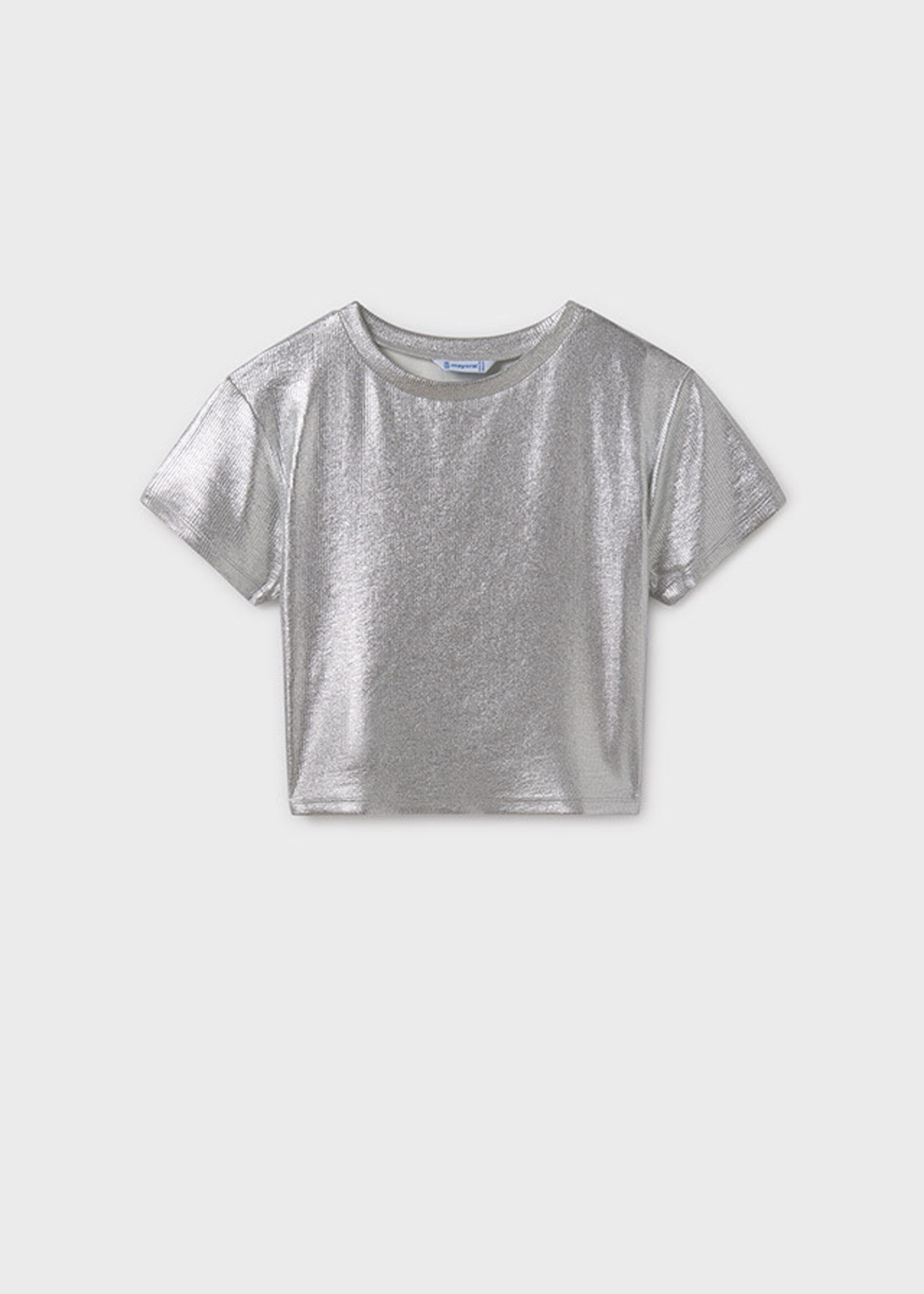 Mayoral Mayoral S/s ribbed shirt Silver - 25 06027