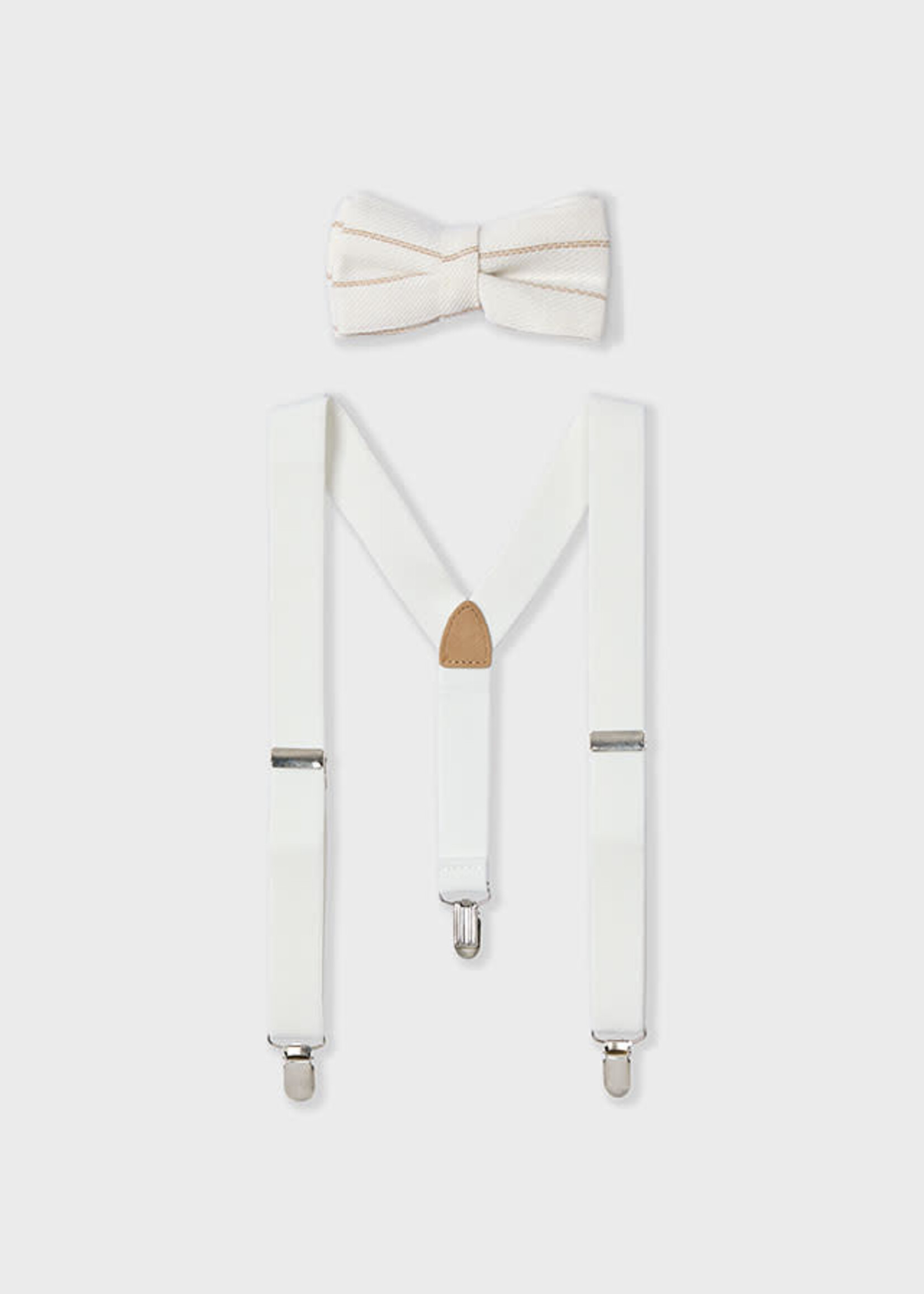 Mayoral Mayoral Bowtie & suspender set Cream - 25 10933