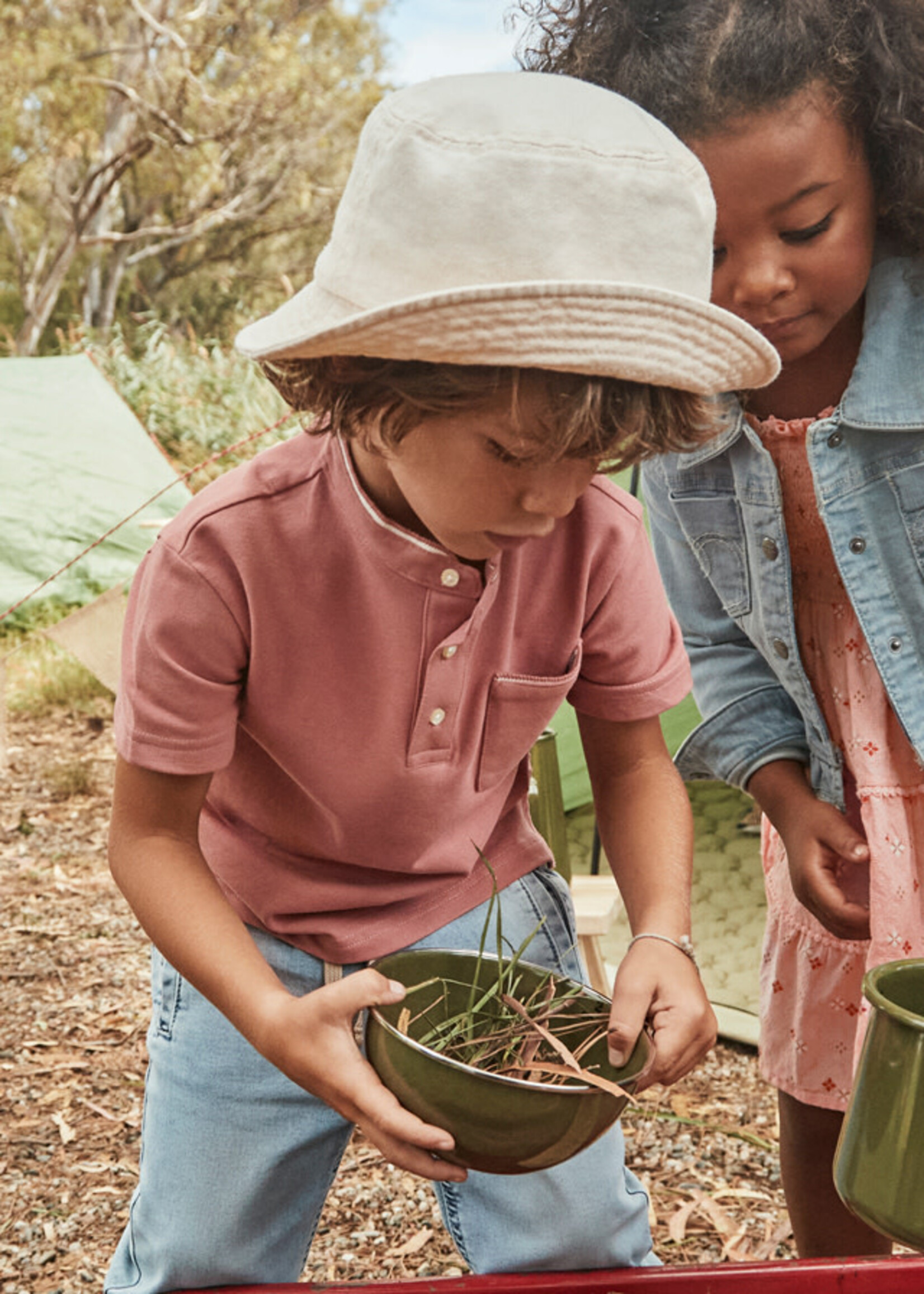 Mayoral Mayoral Polo s/s mao neck Guava - 25 03102