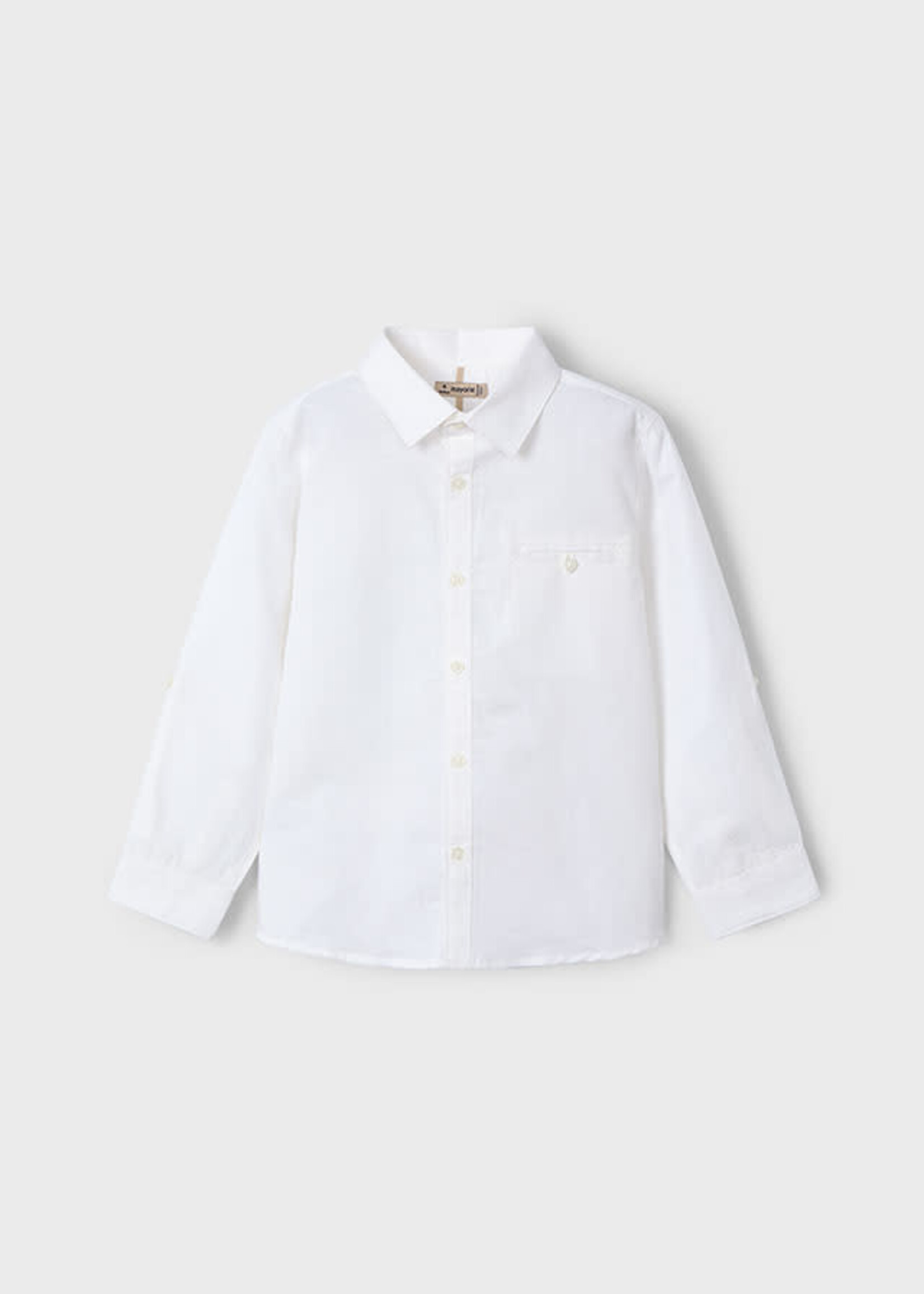 Mayoral Mayoral Linen l/s shirt White - 25 03121