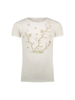 Le Chic Le Chic NOMMY pearls & flowers T-shirt C411-5411 Off White