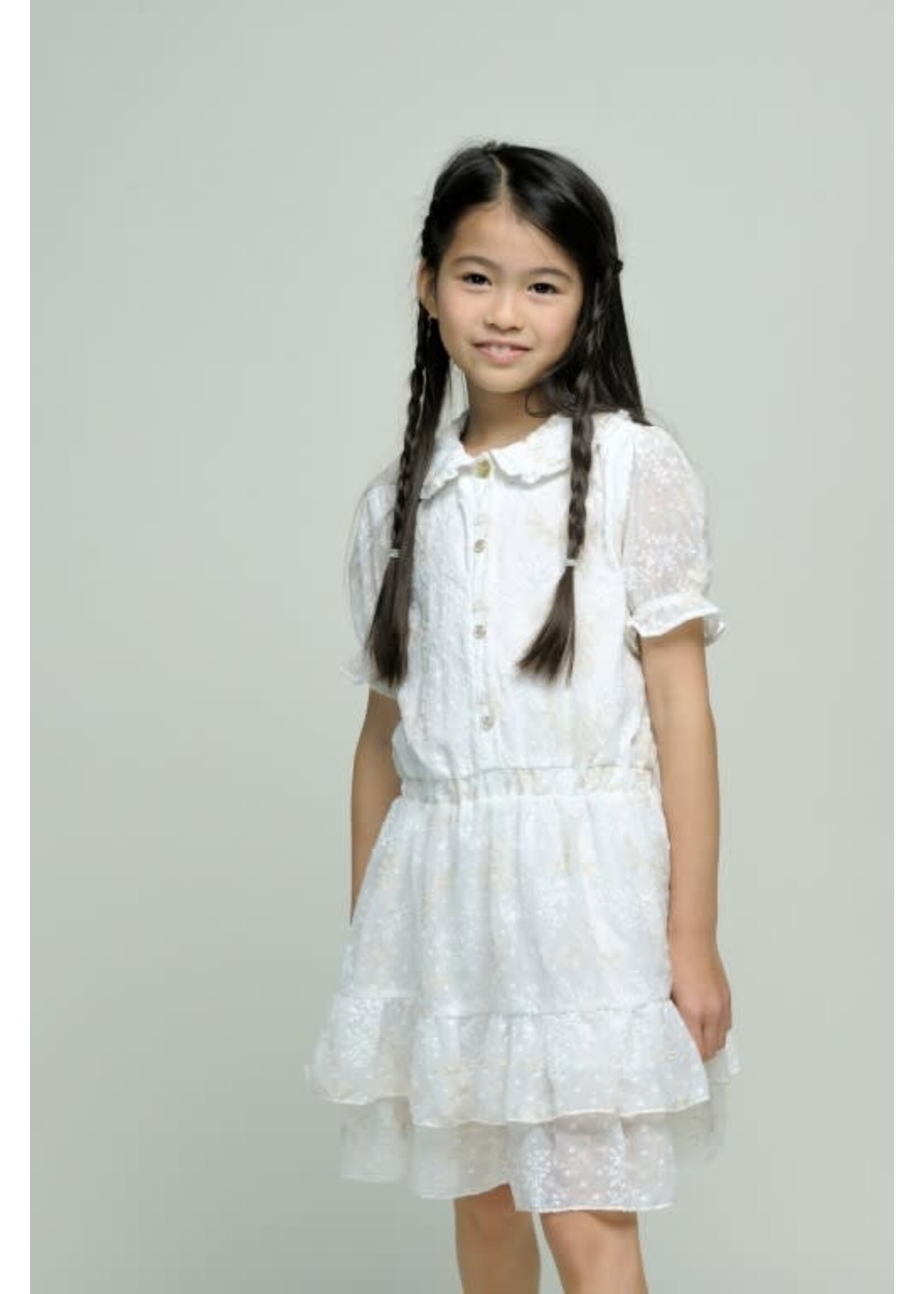 Le Chic Le Chic SWANKA embro voile dress C411-5834 Off White