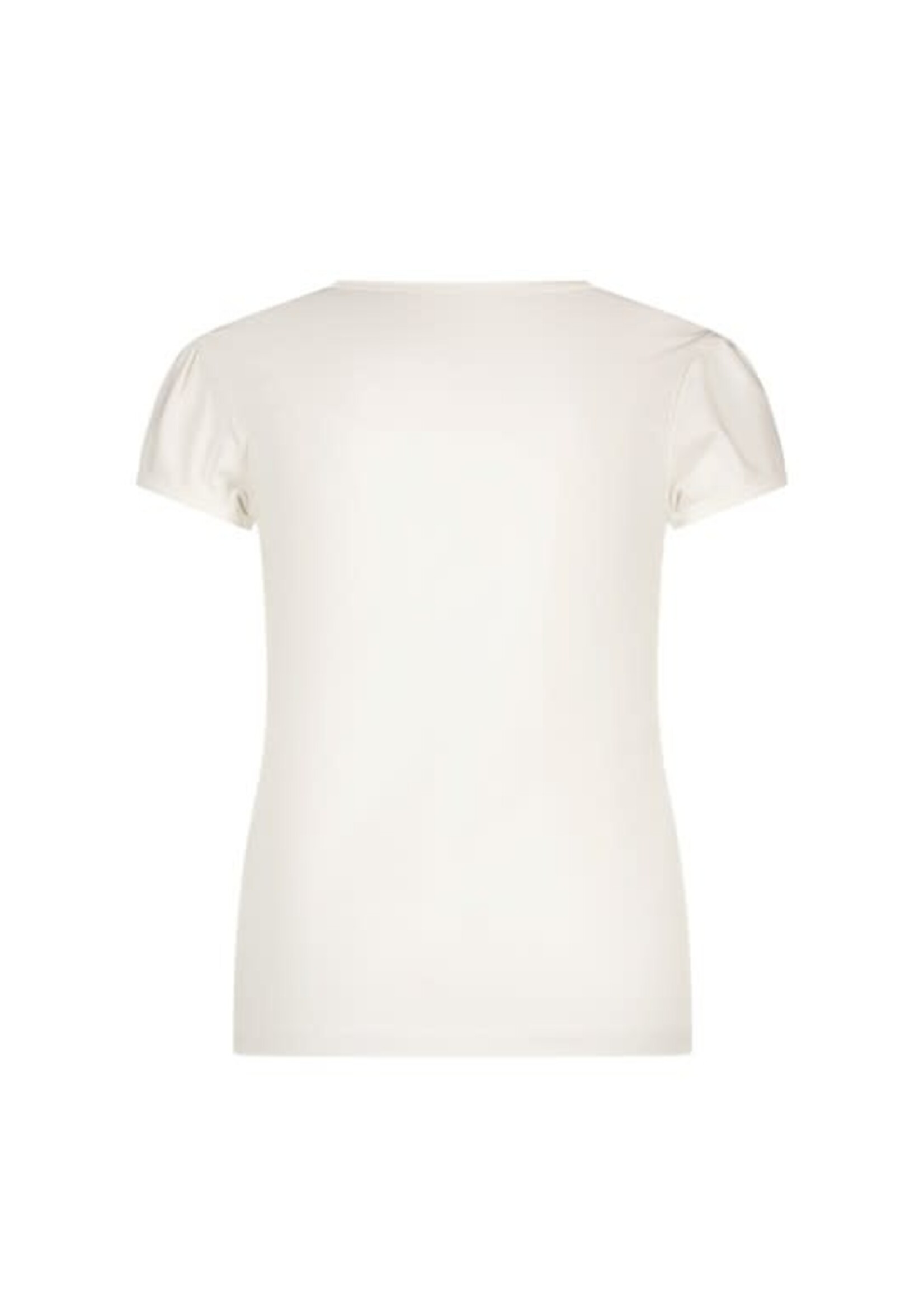 Le Chic Le Chic NOMMY pearls & flowers T-shirt C411-5411 Off White