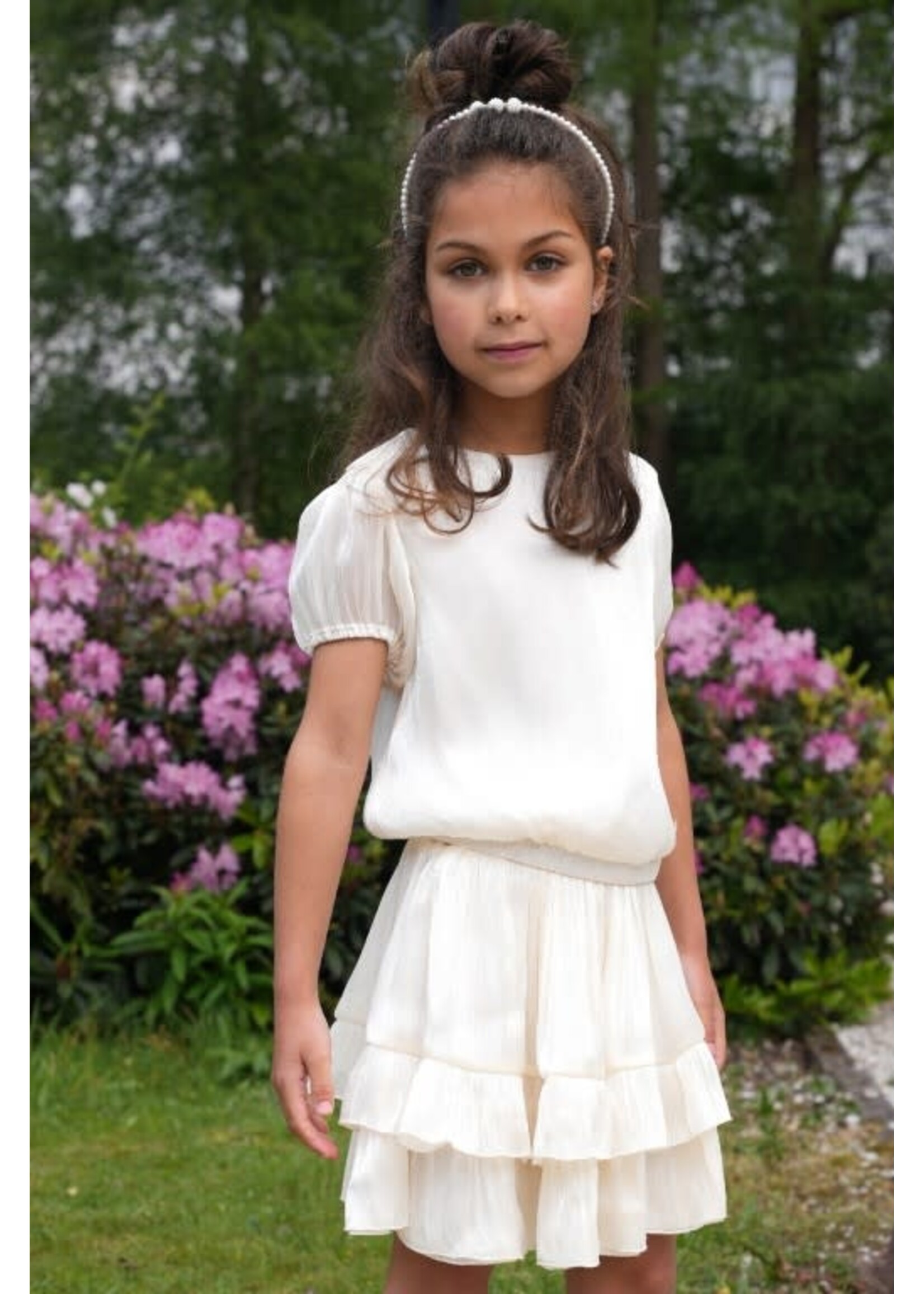 Le Chic Le Chic TAMAR silky voile skirt C411-5734 Dreamy Creamy